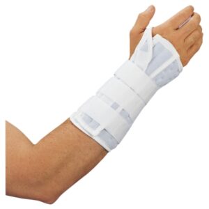 Wrist / Forearm Brace DeRoyal Foam / Metal Left Hand White One Size Fits Most