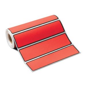 Blank Label Wide-Trak Multipurpose Label Red Autoclavable 1-3/8 X 5-3/8 Inch