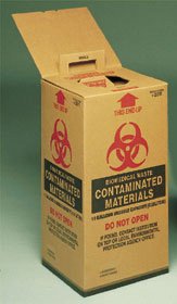 Biohazard Waste Container Safe-T-Tainer Brown Base 12 X 24 X 12 Inch Horizontal / Vertical Entry 11 Gallon
