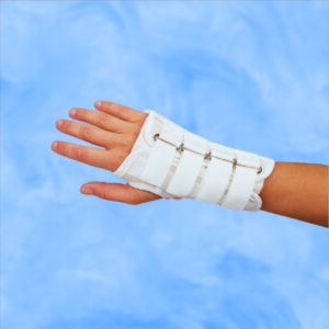 Cock-Up Wrist Brace DeRoyal Canvas Right Hand White Large