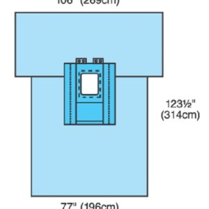 Surgical Drape Laparoscopic / Cholecystectomy Drape 77 W X 106 W X 122 L Inch Sterile