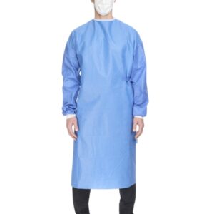 Non-Reinforced Surgical Gown with Towel Astound X-Large Blue Sterile AAMI Level 3 Disposable