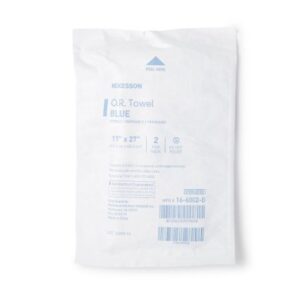 O.R. Towel McKesson 17 W X 27 L Inch Blue Sterile