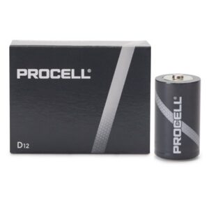 Alkaline Battery Duracell Procell D Cell 1.5V Disposable 12 Pack