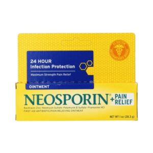 First Aid Antibiotic with Pain Relief Bacitracin / Neomycin / Polymyxin B / Pramoxine HCl Neosporin + Pain Relief Ointment 1 oz. Tube
