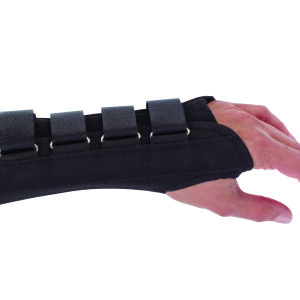 Wrist Support ProCare Aluminum / Cotton / Flannel / Suede Left Hand Black Small