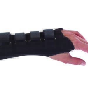 Wrist Support ProCare Aluminum / Cotton / Flannel / Suede Left Hand Black Medium