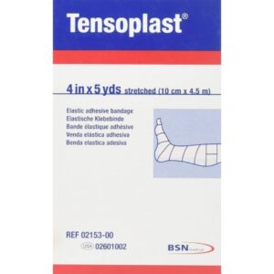 Elastic Adhesive Bandage Tensoplast 4 Inch X 5 Yard No Closure Tan NonSterile Medium Compression