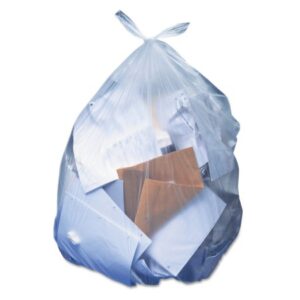 Trash Bag Heritage 60 gal. Clear LLDPE 1.1 mil 38 X 58 Inch Star Seal Bottom Flat Pack