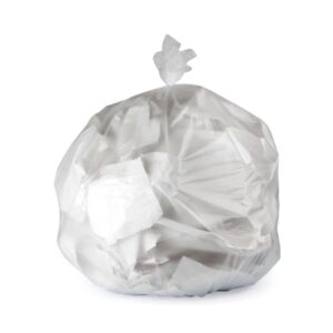Trash Bag Heritage 45 gal. Natural HDPE 17 Mic. 40 X 48 Inch Star Seal Bottom Flat Pack