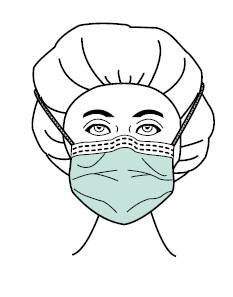Surgical Mask Precept Sensitive Skin Plus ASTM Level 1 Tie Closure One Size Fits Most