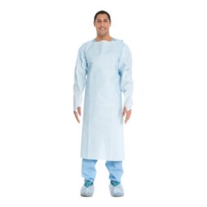 Protective Procedure Gown 2X-Large Blue NonSterile Not Rated Disposable