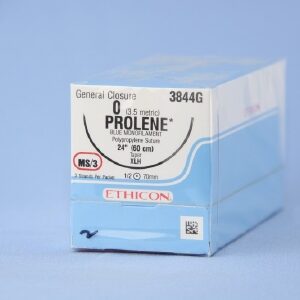 Nonabsorbable Suture with Needle Prolene Polypropylene XLH 1/2 Circle Taper Point Needle Size 0 Monofilament