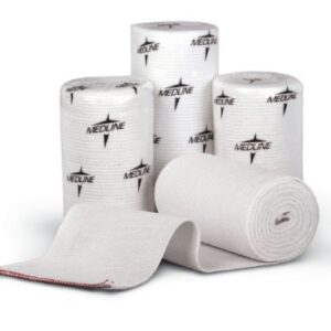 Elastic Bandage Swift-Wrap 4 Inch X 5 Yard Single Hook and Loop Closure White NonSterile Medium Compression