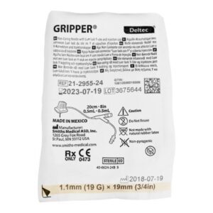 Huber Infusion Set Gripper 19 Gauge 3/4 Inch 8 Inch Tubing Needleless Y-Site