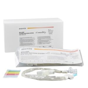 Closed Suction Catheter Ballard Tracheostomy Type Double Swivel Elbow Style Thumb Valve Vent 12 Fr. Sterile