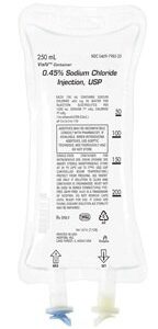 Sodium Chloride, Preservative Free 0.45% IV Solution 250 mL