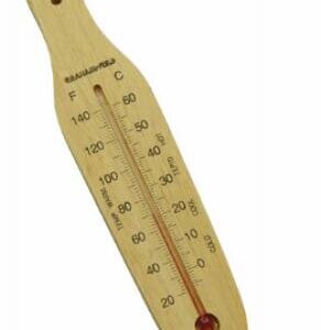 Flat Bath Thermometer Grafco Fahrenheit / Celsius 20 degree to 140 degree (0 degree to +60 degreeC) Without External Probe Wall Mount Does Not Require Power