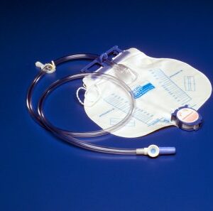Urinary Drain Bag Dover Anti-Reflux Valve / Splashguard II Drain Spout Sterile 2,000 mL Vinyl