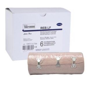 Elastic Bandage REB 6 Inch X 10 Yard Double Length Clip Detached Closure Tan NonSterile Standard Compression