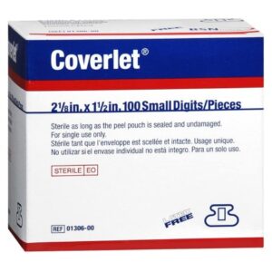 Adhesive Strip Coverlet 1-1/2 X 2-1/2 Inch Fabric Fingertip Tan Sterile