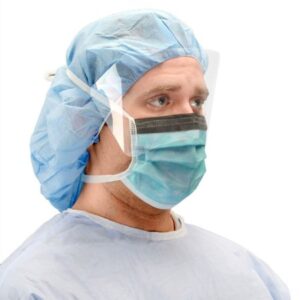 Surgical Mask Cardinal Health Anti-fog Foam ASTM Level 3 Tie Closure One Size Fits Most