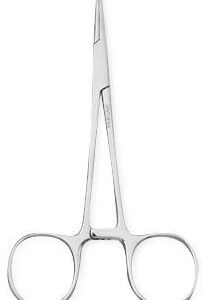 Mosquito Forceps Centurion 5 Inch Length Floor / Office Grade Stainless Steel Sterile Locking Finger Ring Handle Straight Serrated Tips