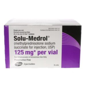 Solu-Medrol Methylprednisolone Sodium Succinate, Preservative Free 125 mg / 2 mL Injection 2 mL