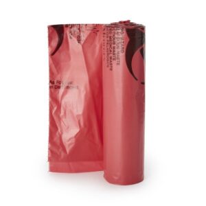 Biohazard Waste Bag McKesson Biohazard Symbol / Infectious Waste 40 to 45 gal. Red 40 X 46 Inch