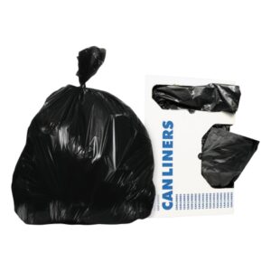 Trash Bag Heritage 10 gal. Black LLDPE 0.55 mil 23 X 24 Inch Star Seal Bottom Flat Pack