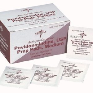 PVP Prep Pad Medline 10% Strength Povidone-Iodine Individual Packet Medium NonSterile