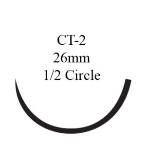 Nonabsorbable Suture with Needle Prolene Polypropylene CT-2 1/2 Circle Taper Point Needle Size 2-0 Monofilament
