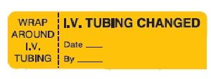 Pre-Printed Label Centurion Anesthesia Label IV Tubing Change Black Syringe Label 1 X 3 Inch