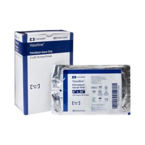 Petrolatum Impregnated Dressing Vaseline Rectangle 6 X 36 Inch Sterile