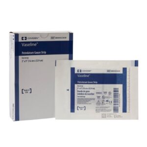 Petrolatum Impregnated Dressing Vaseline Rectangle 3 X 9 Inch Sterile