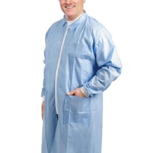 Lab Coat White X-Large Mid Length 3-Layer SMS Disposable