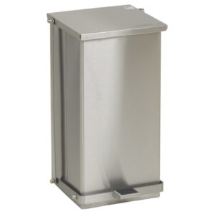Trash Can Detecto 32 Quart / 8 gal. Silver Stainless Steel Square
