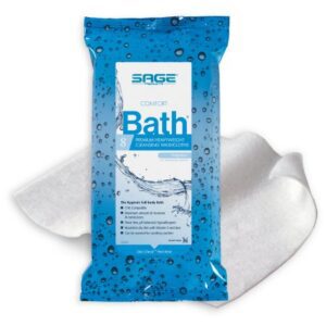 Rinse-Free Bath Wipe Comfort Bath Premium Heavyweight Soft Pack Scented 8 Count