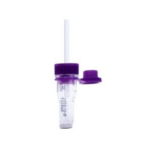 Safe-T-Fill Capillary Blood Collection Tube K2 EDTA Additive 125 ?L Pierceable Attached Cap Plastic Tube