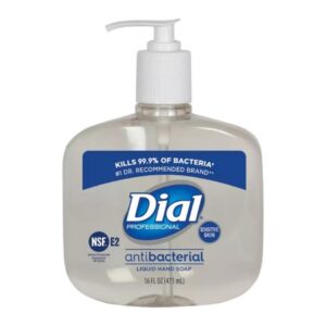 Antimicrobial Soap Dial Professional for Sensitive Skin Liquid 16 oz. Pump Bottle Fresh Scent