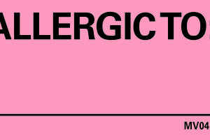 Pre-Printed Label MedVision Allergy Alert Fluorescent Red Plastic Allergic To: Black Alert Label 1 X 2-1/4 Inch