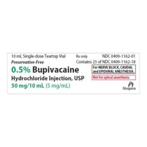 Bupivacaine HCl, Preservative Free 0.5%, 5 mg / mL Injection 10 mL