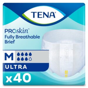 Unisex Adult Incontinence Brief TENA ProSkin Ultra Medium Disposable Heavy Absorbency