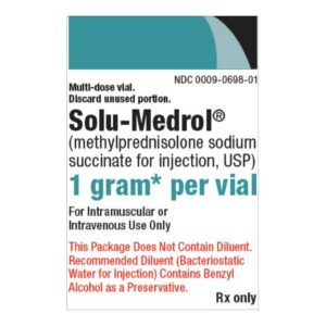 Solu-Medrol Methylprednisolone Sodium Succinate 1 Gram Injection 16 mL