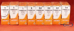 Nonabsorbable Suture with Needle Ethibond Excel Polyester CT-1 1/2 Circle Taper Point Needle Size 2-0 Braided