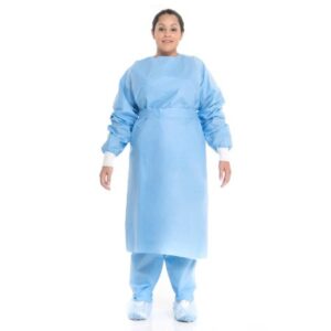 Protective Procedure Gown Halyard Large Blue NonSterile Not Rated Disposable