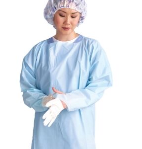 Protective Procedure Gown Thumbs Up Regular / Large Blue NonSterile Not Rated Disposable