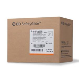 Safety Hypodermic Syringe with Needle SafetyGlide 1 mL 5/8 Inch 25 Gauge Sliding Safety Needle Thin Wall