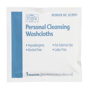Skin Cleansing Towelette Hygea Individual Packet Scented 400 Count