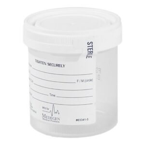 Specimen Container for Pneumatic Tube Systems Vollrath 90 mL (3 oz.) Screw Cap Sterile Inside Only